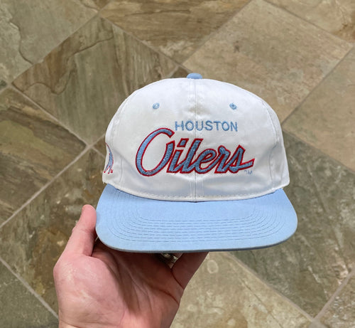 Vintage Houston Oilers Sports Specialties Script Snapback Football Hat