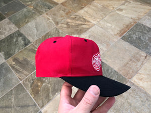 Vintage Detroit Red Wings Logo Athletic Plain Logo Snapback Hockey Hat