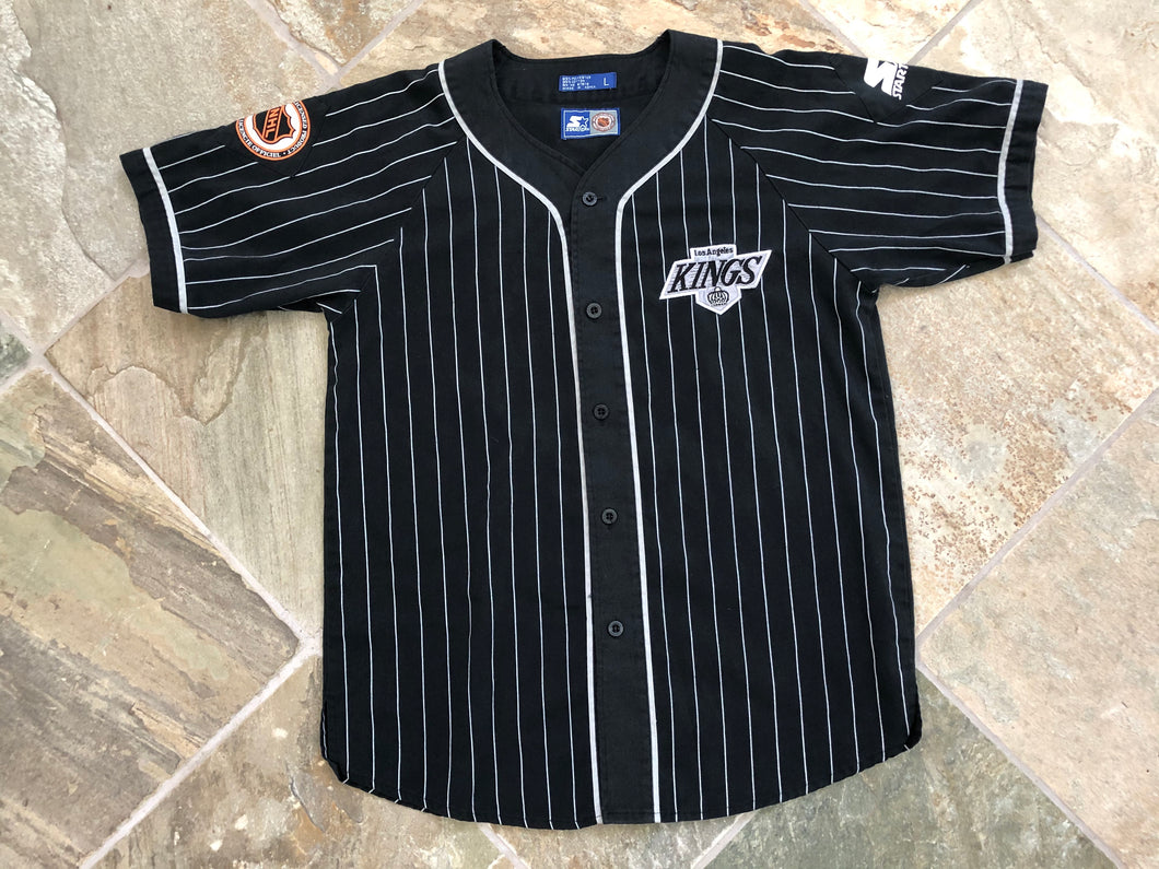 Vintage Los Angeles Kings Pin Stripe Starter Jersey, Size Large