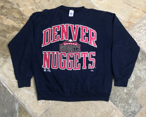 Vintage Denver Nuggets Logo 7 Basketball Sweatshirt, Size Large