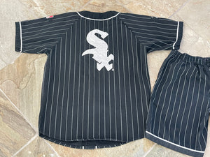 Vintage Chicago White Sox Starter Pin Stripe Shorts and Baseball Jersey, Size Medium