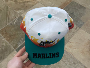 Vintage Florida Marlins Annco On Fire Snapback Baseball Hat