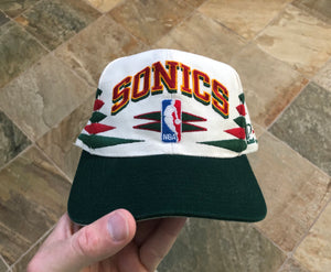 Vintage Seattle SuperSonics Logo Athletic Diamond SnapBack Basketball Hat