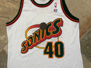 Vintage Seattle Supersonics Shawn Kemp Champion Basketball Jersey, Size 48, XL