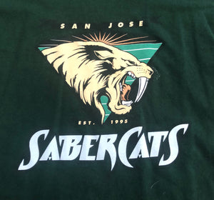 Vintage San Jose Sabercats Arena Football Tshirt, Size XL