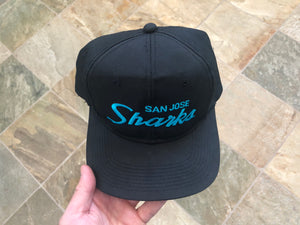 Vintage San Jose Sharks Sports Specialties Script SnapBack Hockey Hat