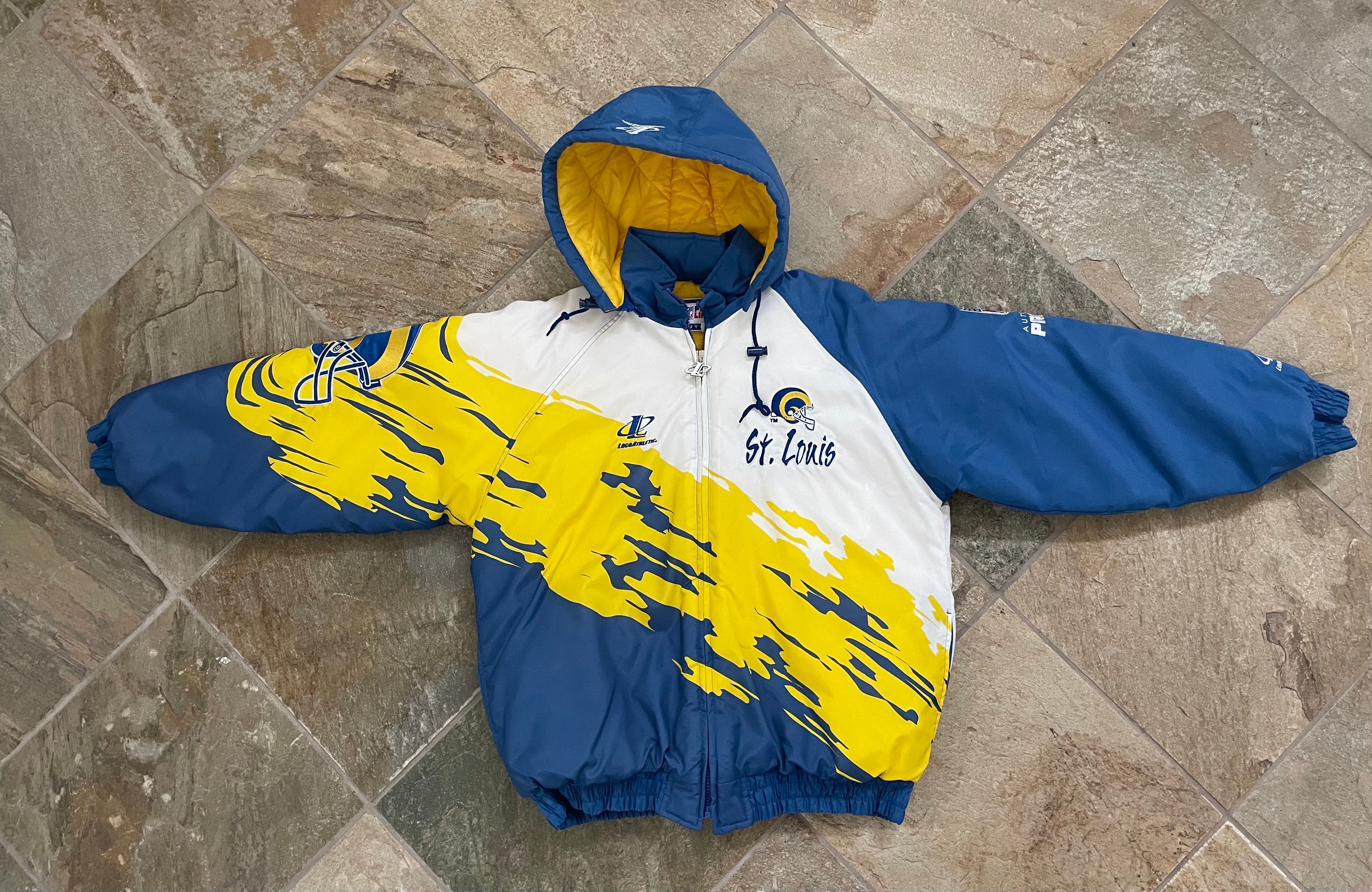 希少 90s NFL ラムズ ST.LOUIS RAMS レザースタジャン XL 希少 90s NFL