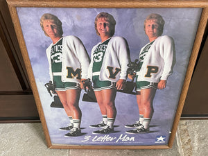Vintage Boston Celtics Larry Bird Converse Basketball Poster