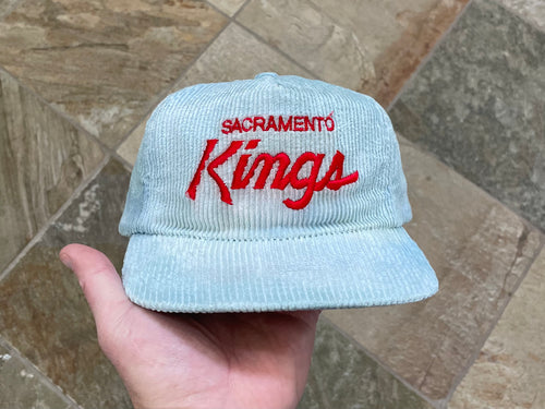 Vintage Sacramento Kings Sports Specialties Corduroy Script Strapback Basketball Hat