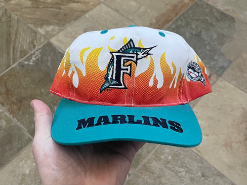 Vintage Florida Marlins Annco On Fire Snapback Baseball Hat