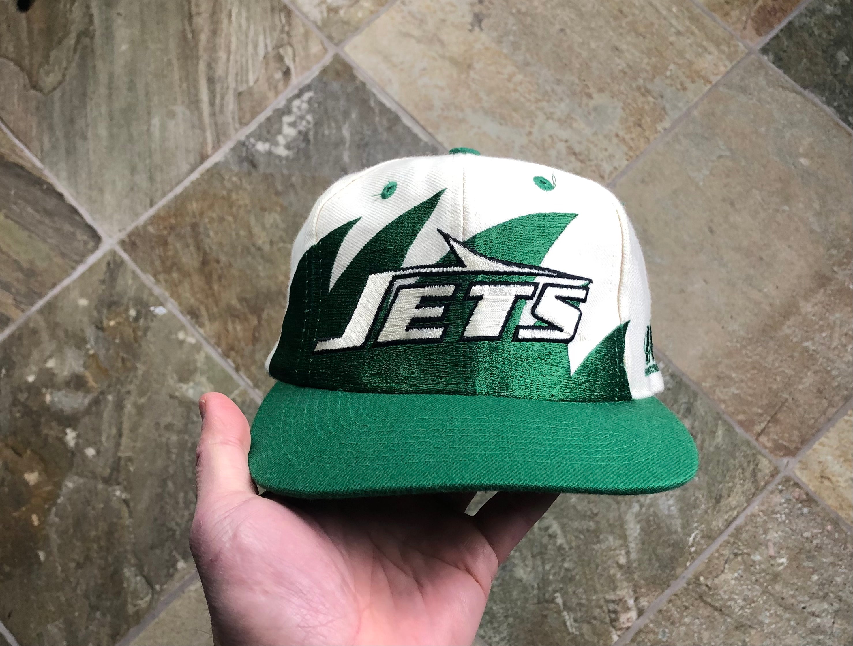 New York Jets Shark Tooth Snap Back Hat Vintage Style Brand New