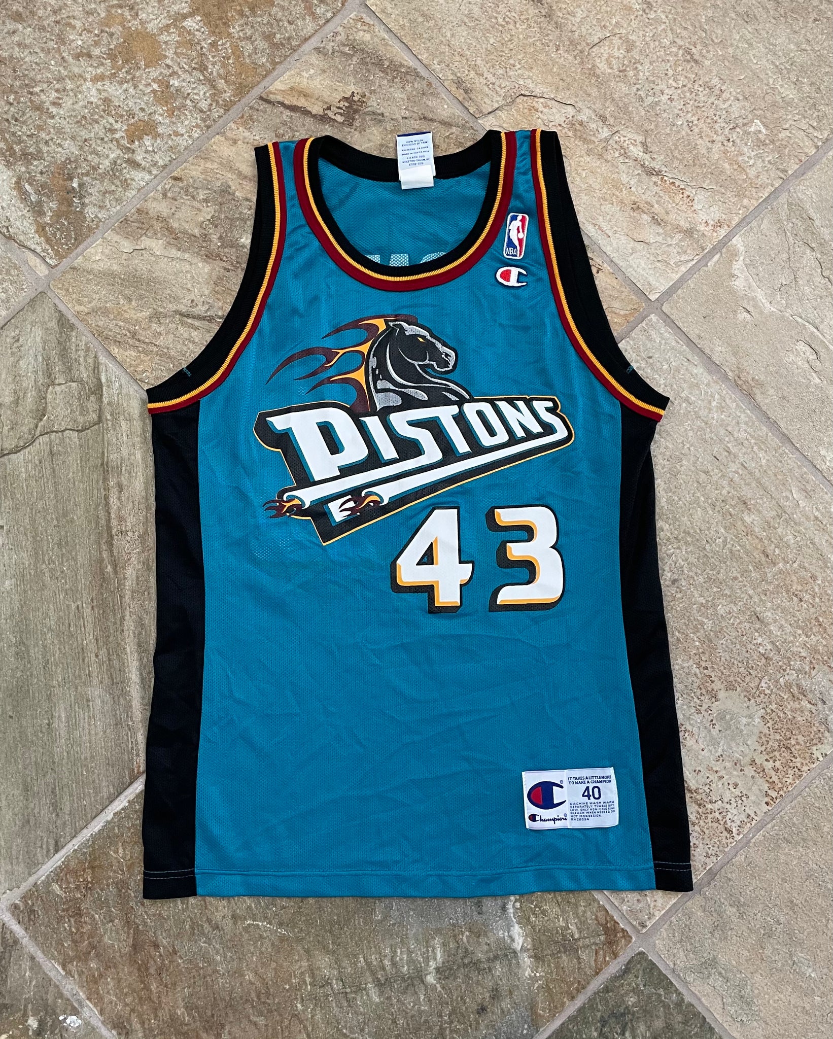 Vintage Detroit Pistons Grant Hill Authentic Champion Basketball