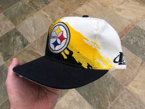 Vintage Pittsburgh Steelers Logo Athletic Splash Snapback Football Hat