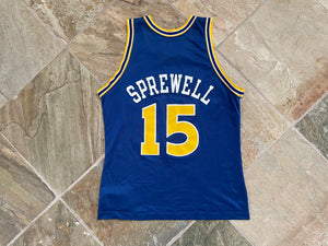 Vintage Golden State Warriors Latrell Sprewell Champion Basketball Jersey, Size 44, Large