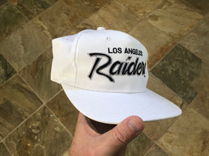 Vintage Los Angeles Raiders Sports Specialties Script SnapBack Football Hat