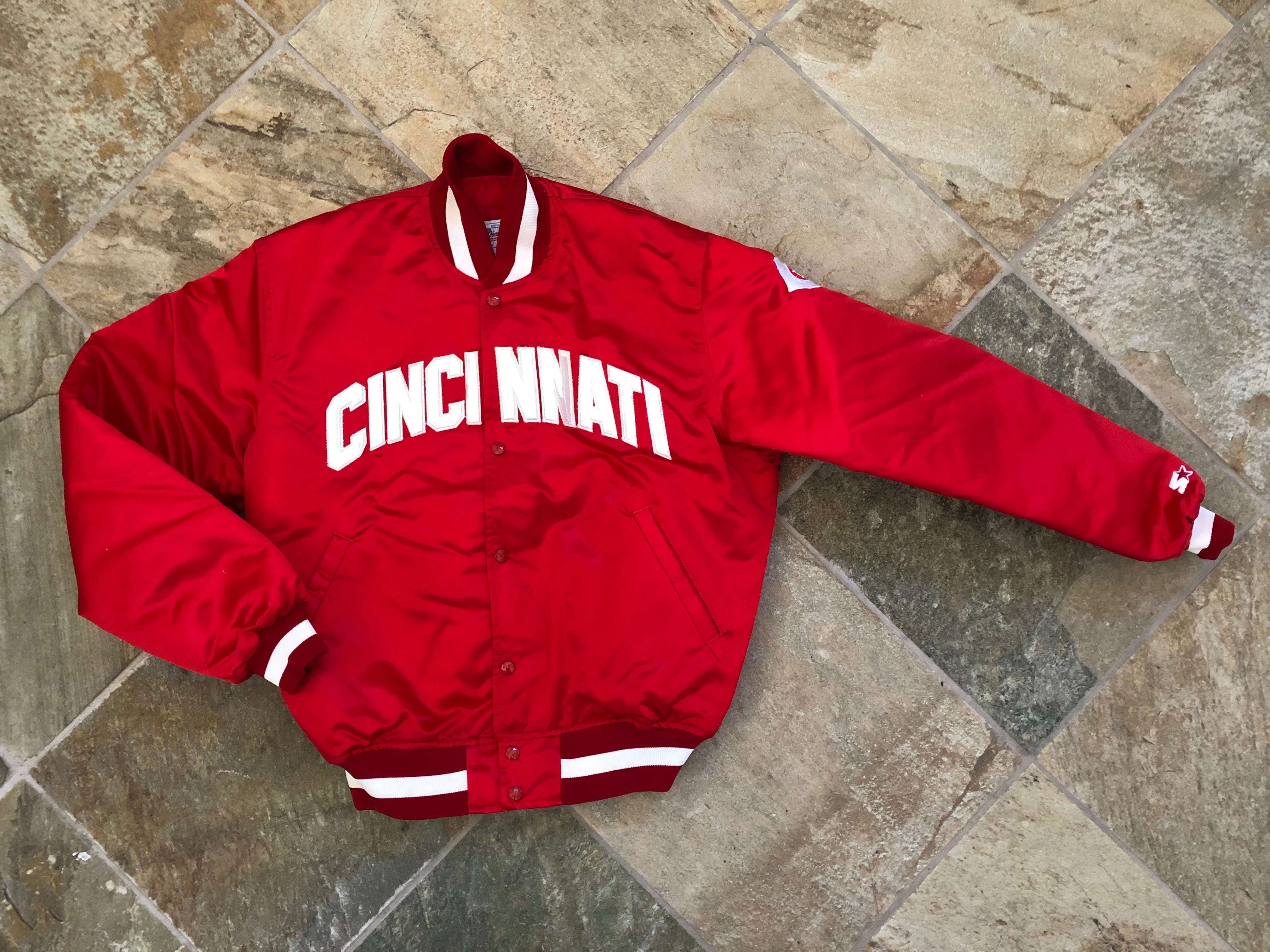 Vintage Cincinnati Reds Starter Satin Baseball Jacket, Size XL