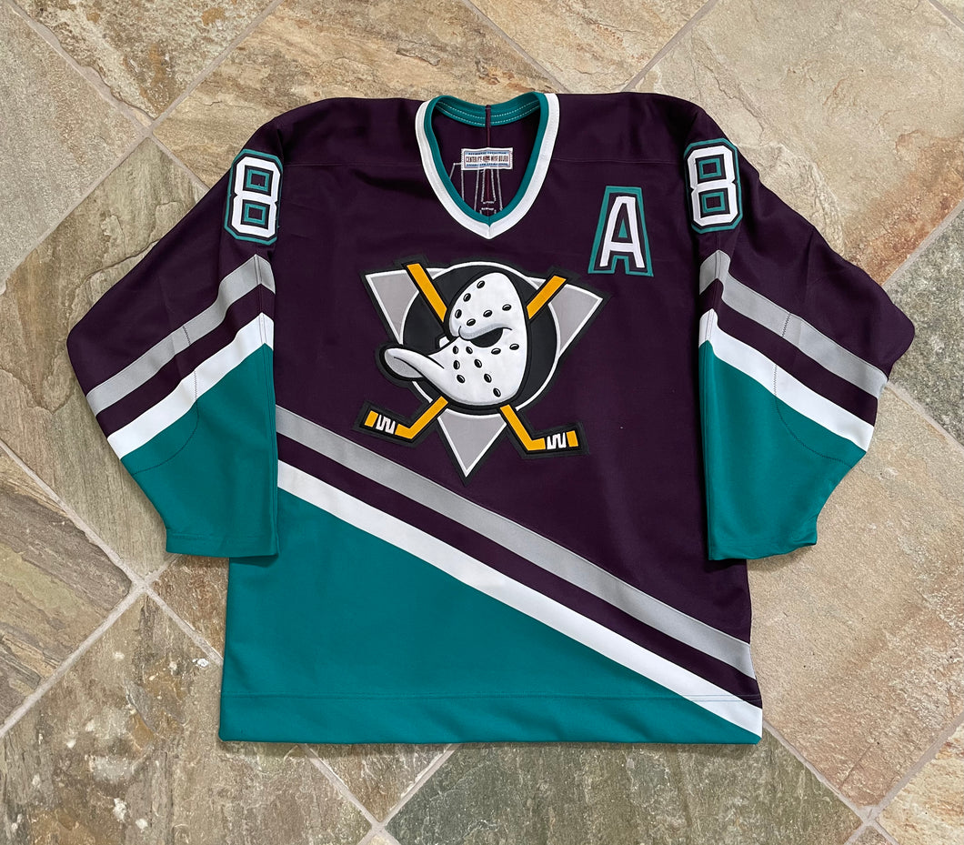 Vintage Anaheim Mighty Ducks Teemu Selanne CCM Authentic Hockey Jersey, Size 48, XL
