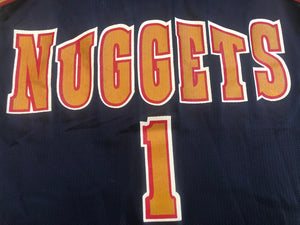 Vintage Denver Nuggets mahmoud abdul-rauf Champion Basketball Jersey, Size 36, Small