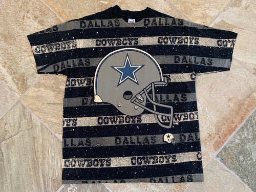 Vintage Dallas Cowboys All Over Print Football Tshirt, Size XXL