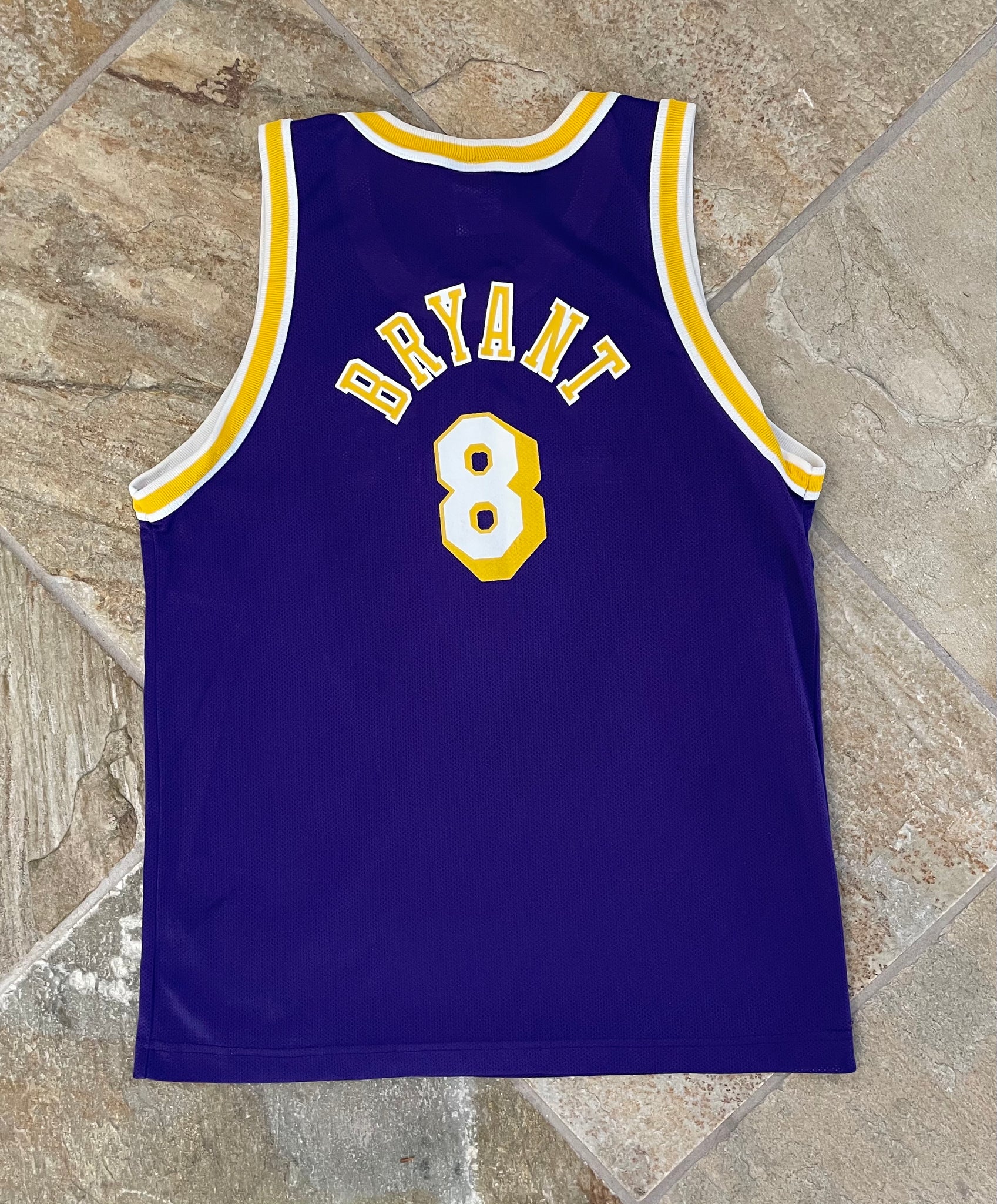 2001 Kobe Bryant Angeles Lakers Euro Cut Champion NBA Jersey Size Large