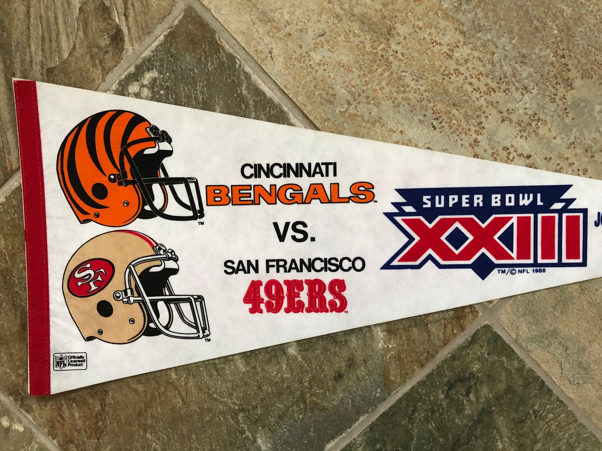 Vintage Super Bowl XXIII Cincinnati Bengals SF 49ers NFL Pennant – Stuck In  The 90s Sports