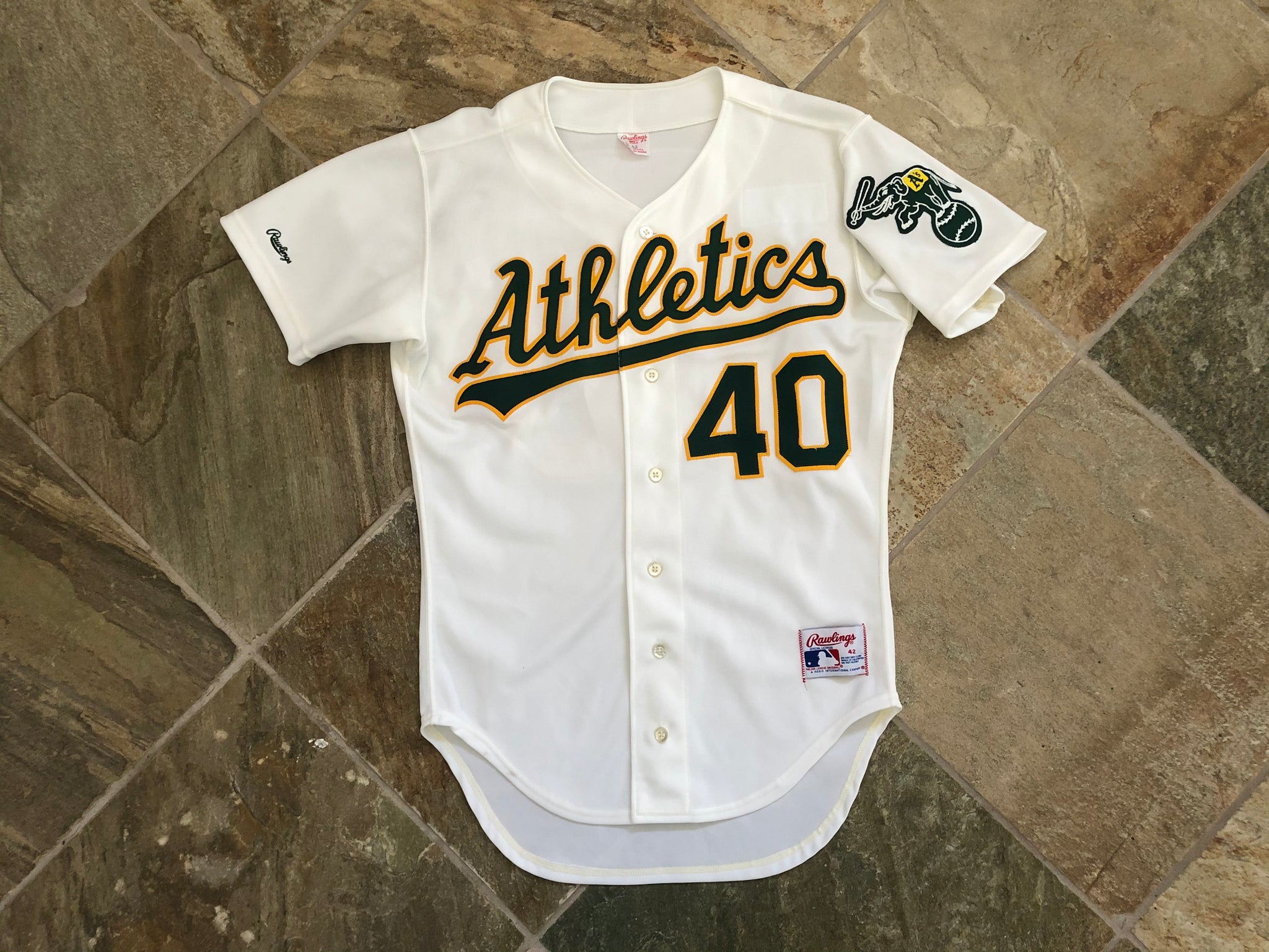 Vintage Oakland Athletics Black Majestic Jersey • Large New With Tags A’s