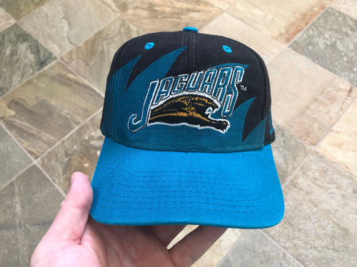 Vintage Jacksonville Jaguars Logo Athletic Black Dome Sharktooth Snapback Football Hat