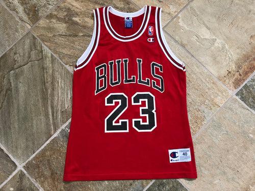 Vintage Chicago Bulls Michael Jordan Champion Basketball Jersey, Size 40, Medium