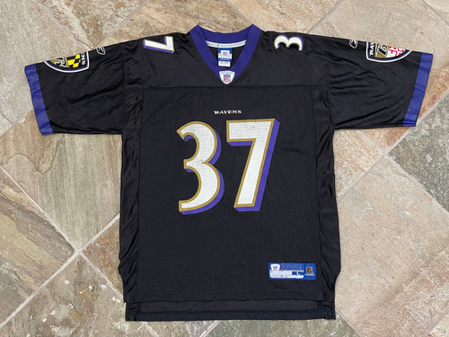 Vintage Baltimore Ravens Deion Sanders Reebok Football Jersey, Size Large