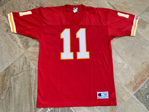 Vintage Kansas City Chiefs Elvis Grbac Champion Football Jersey, 44, Large