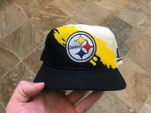 Load image into Gallery viewer, Vintage Pittsburgh Steelers Logo Athletic Splash Snapback Football Hat