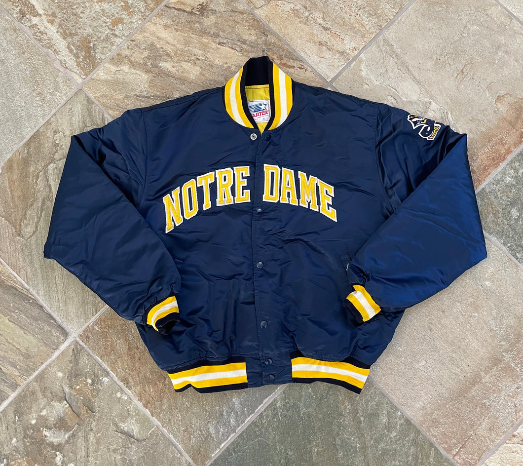 Vintage Notre Dame Fighting Irish Starter Satin College Jacket, Size XL