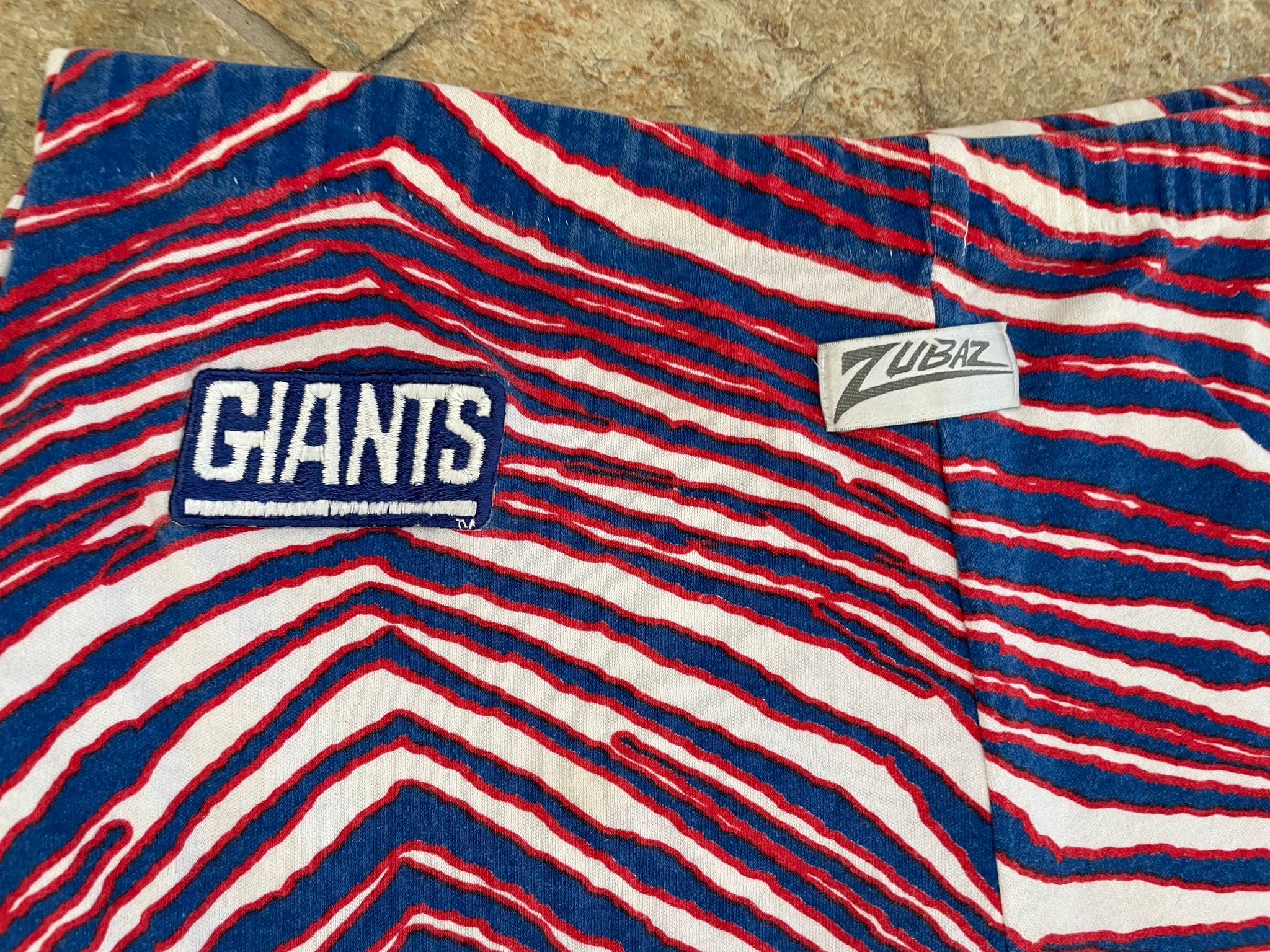 Vintage ZUBAZ 1990's New York Giants NFL T Shirt Large