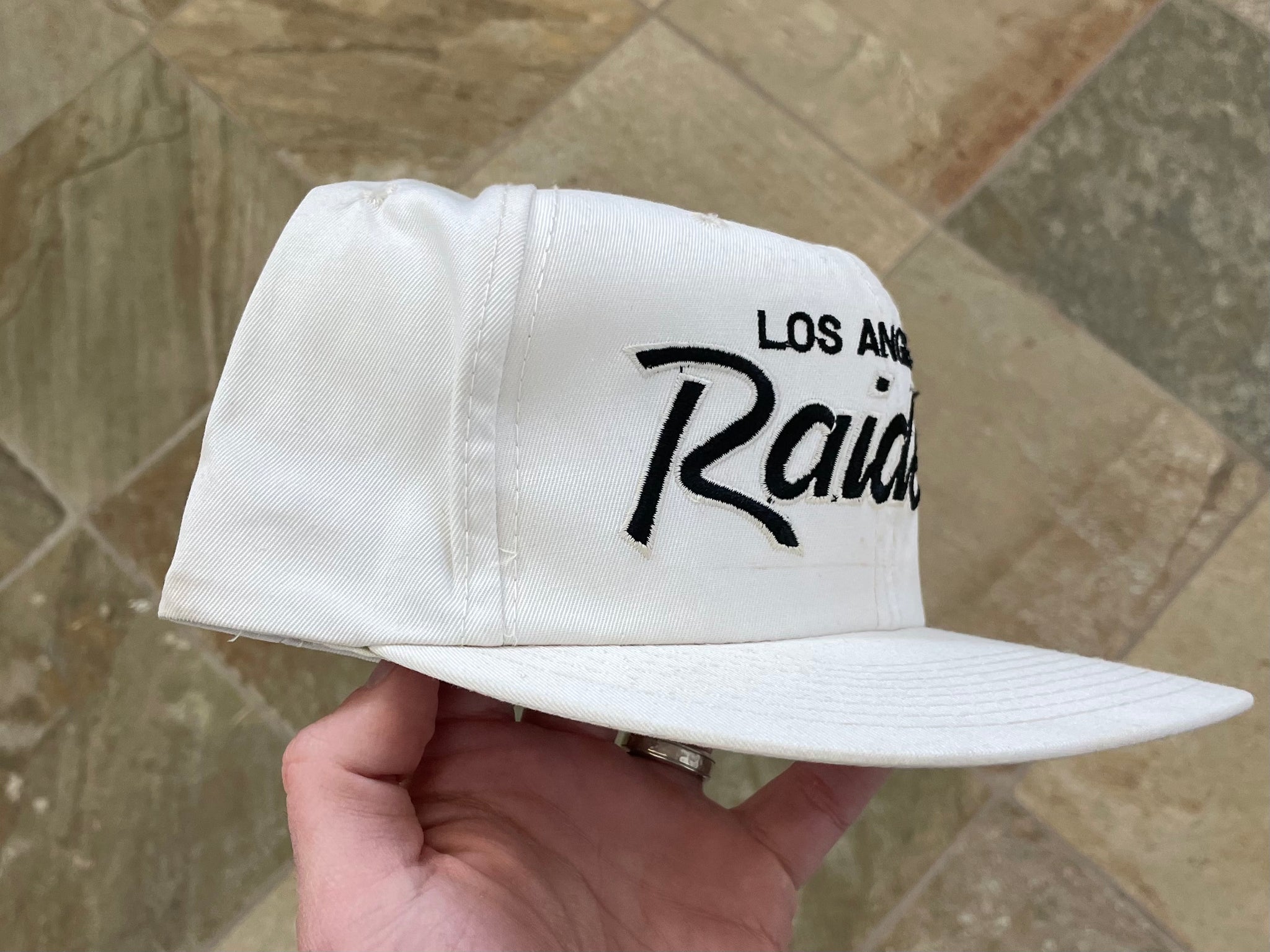 Oakland Raiders 80s Script Vintage Snapback Hat Cap Vintage 90s