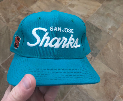 Vintage San Jose Sharks Sports Specialties Wool Script Hockey Hat