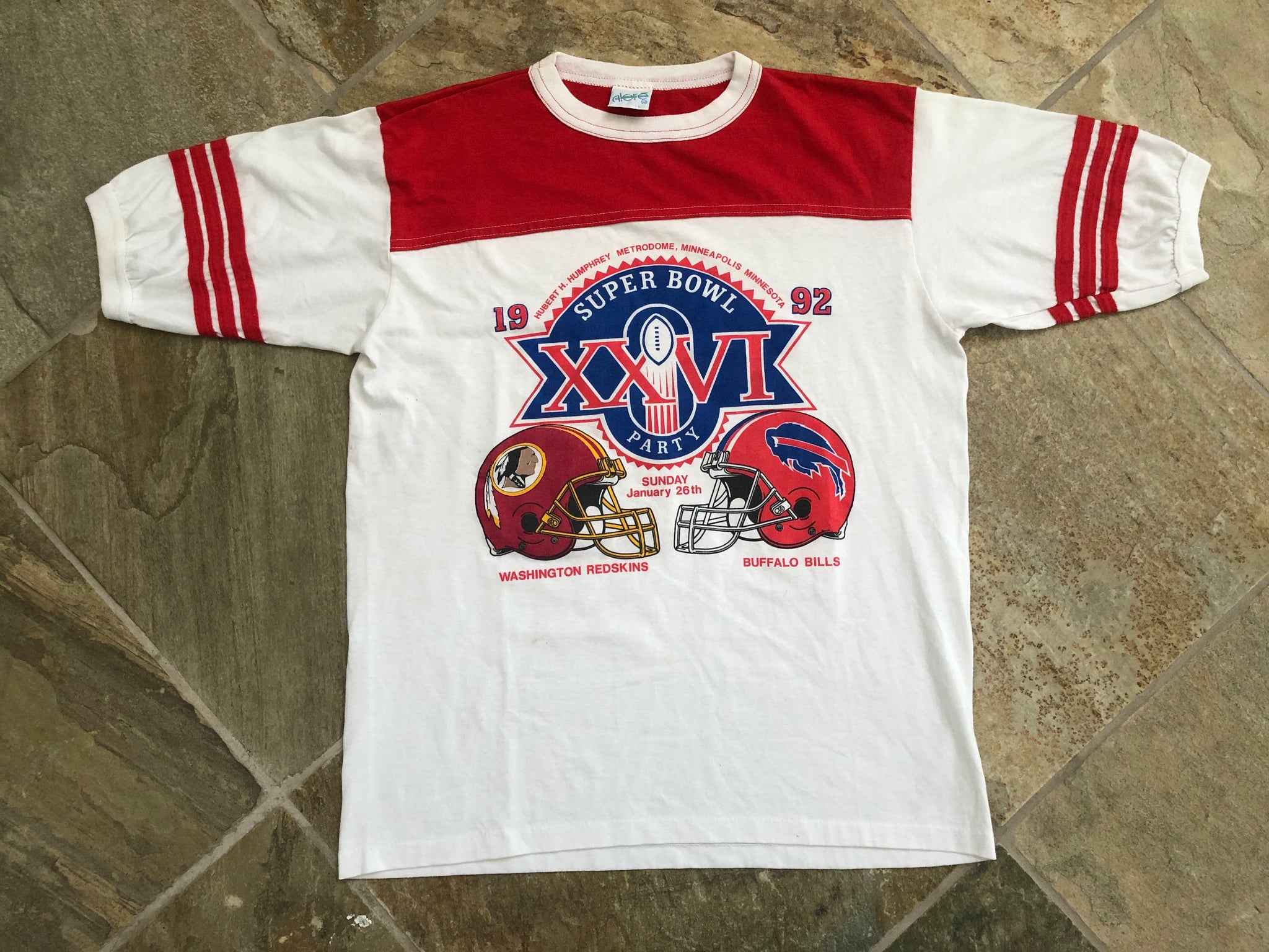 Super Bowl XXVI T Shirt Vintage NFL Buffalo Bills Football