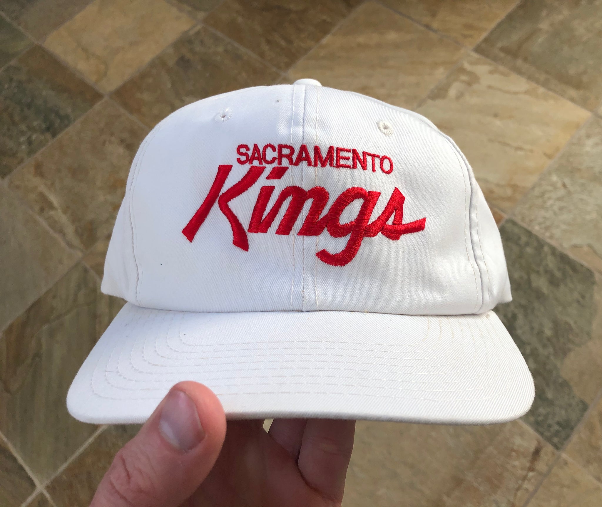 Vintage Sacramento Kings Starter The Classic Script Snapback Hat NBA  Spellout