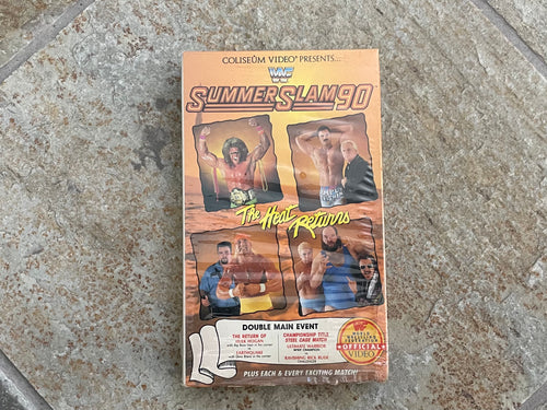 Vintage WWF WWE Summerslam 1990 Wrestling VHS Tape ###