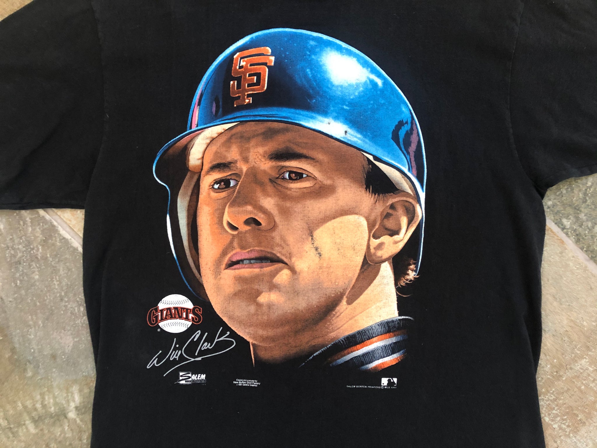 San Francisco Giants Will Clark Throwback Majestic T Shirt