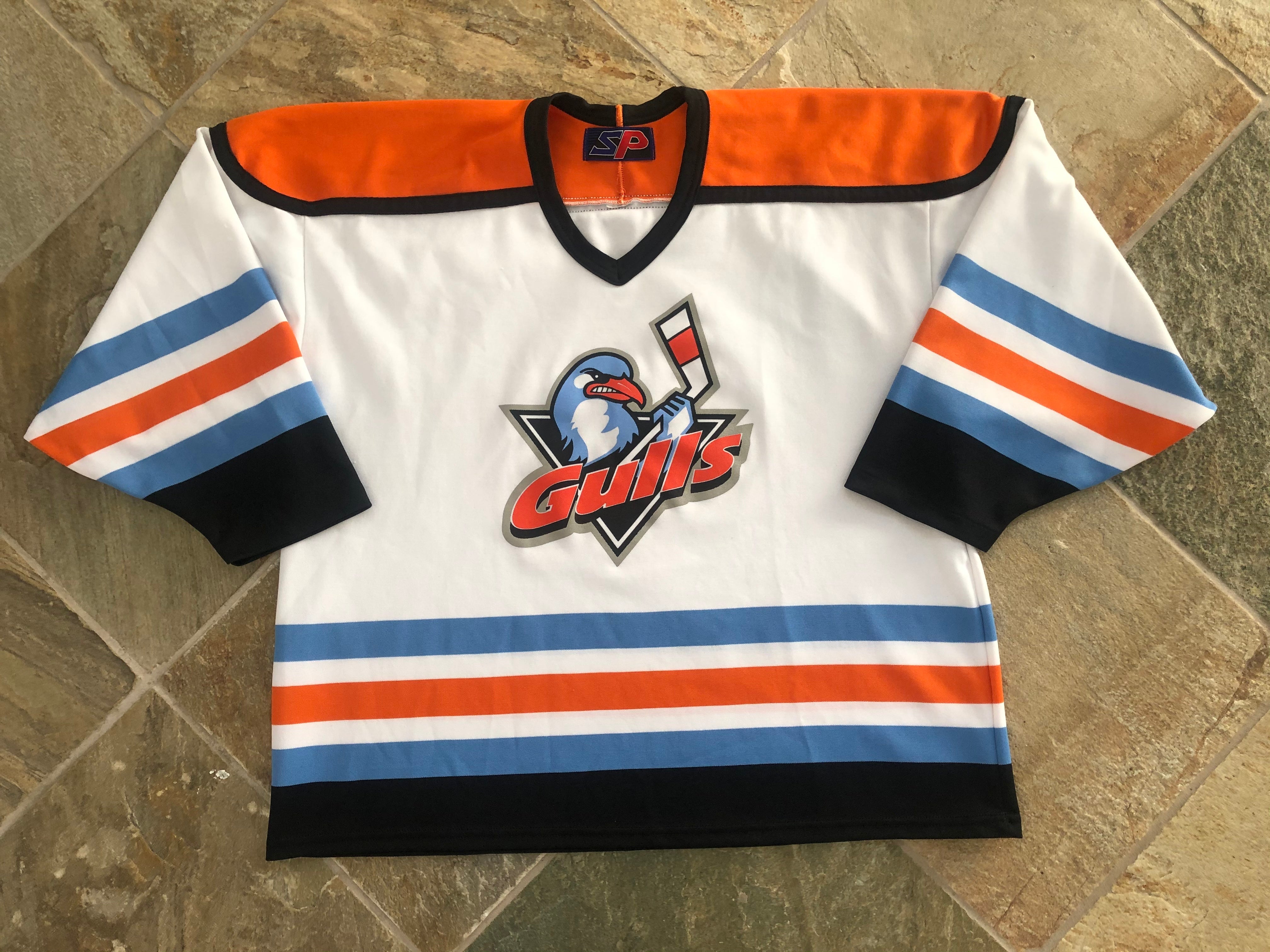 SP San Diego Gulls AHL Hockey Jersey Blue Vintage Throwback