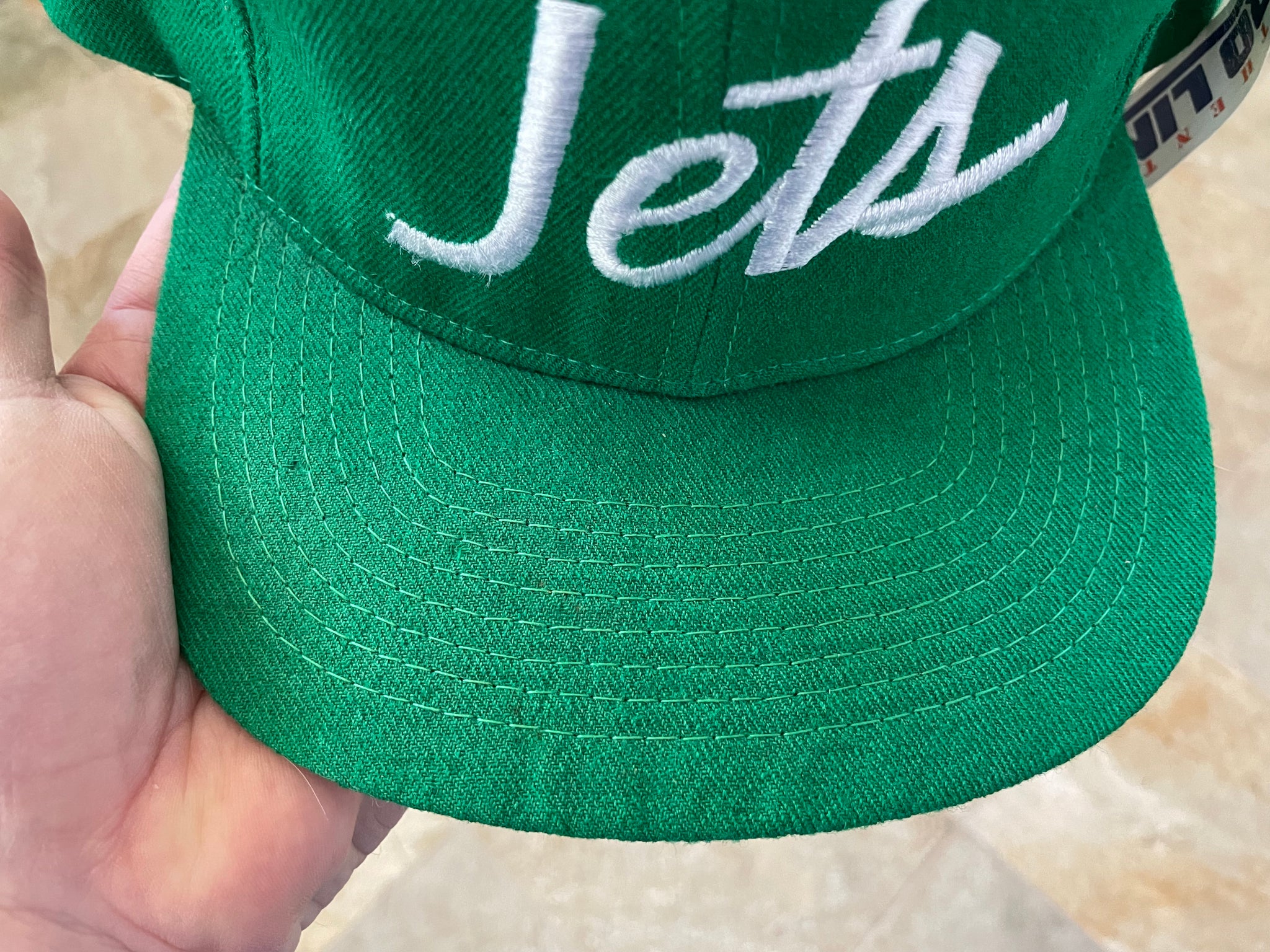 Vintage New york jets single line script by sports specialties