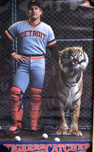 Vintage Detroit Tigers Lance Parrish “Tiger Catcher” Nike Full Size Poster ###