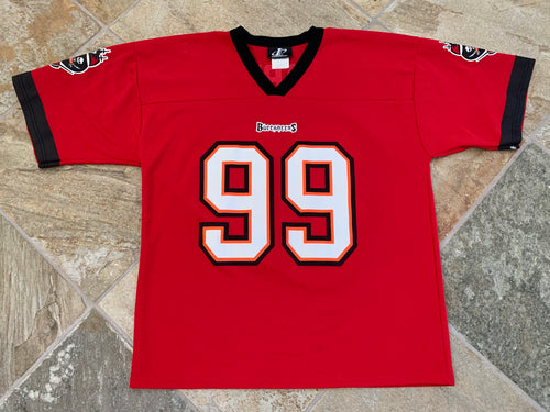 Vintage Tampa Bay Buccaneers Warren Sapp Logo Athletic Football Jersey, Size Large