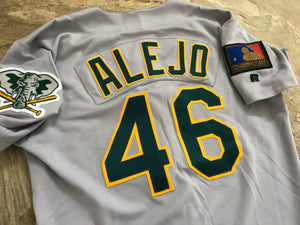 Vintage Oakland Athletics Bob Alejo Game Worn, Team Issued Russell Athletic Diamond Collection Baseball Jersey, Size 46, Large