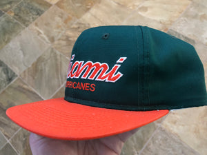 Vintage Miami Hurricanes Sports Specialties Script SnapBack College Hat