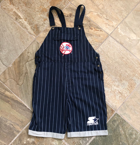 Vintage New York Yankees Starter Overalls Baseball Shorts Pants, Size Large