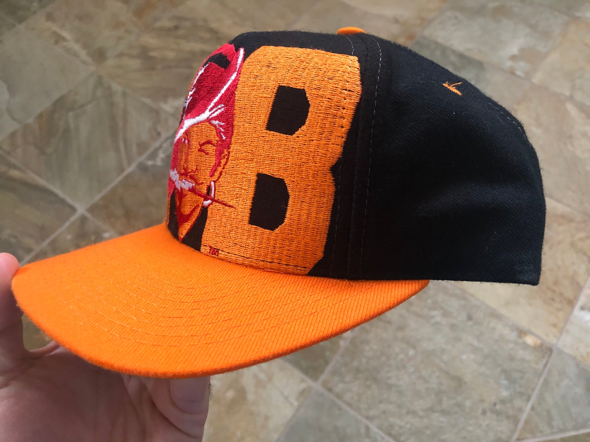 Tampa Bay Buccaneers Logo Athletic Blockhead Vintage Wool Snapback Cap –  thecapwizard