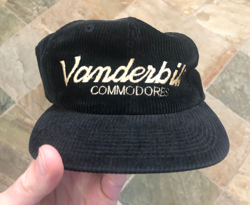 Vintage Vanderbilt Commodores Corduroy Script Snapback College Hat