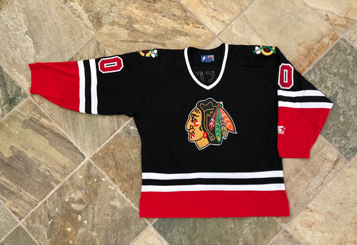 Vintage Chicago Blackhawks Ed Belfour Starter Hockey Jersey, Size XL