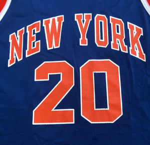 Vintage New York Knicks Allan Houston Champion Basketball Jersey, Size 48